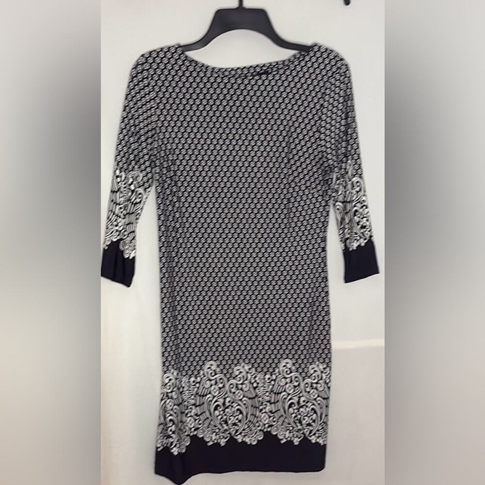 Atmosphere black and white printed dress